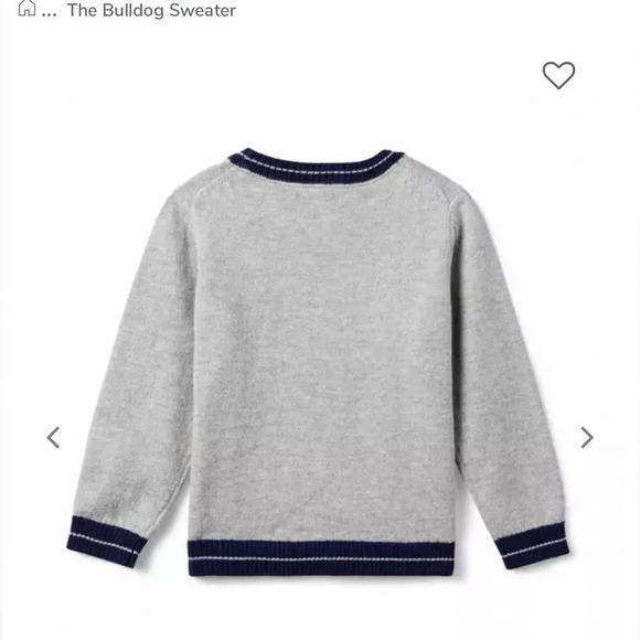 JANIE and JACK THE BULLDOG SWEATER Little boys Size 3 cozy - Picture 4 of 9